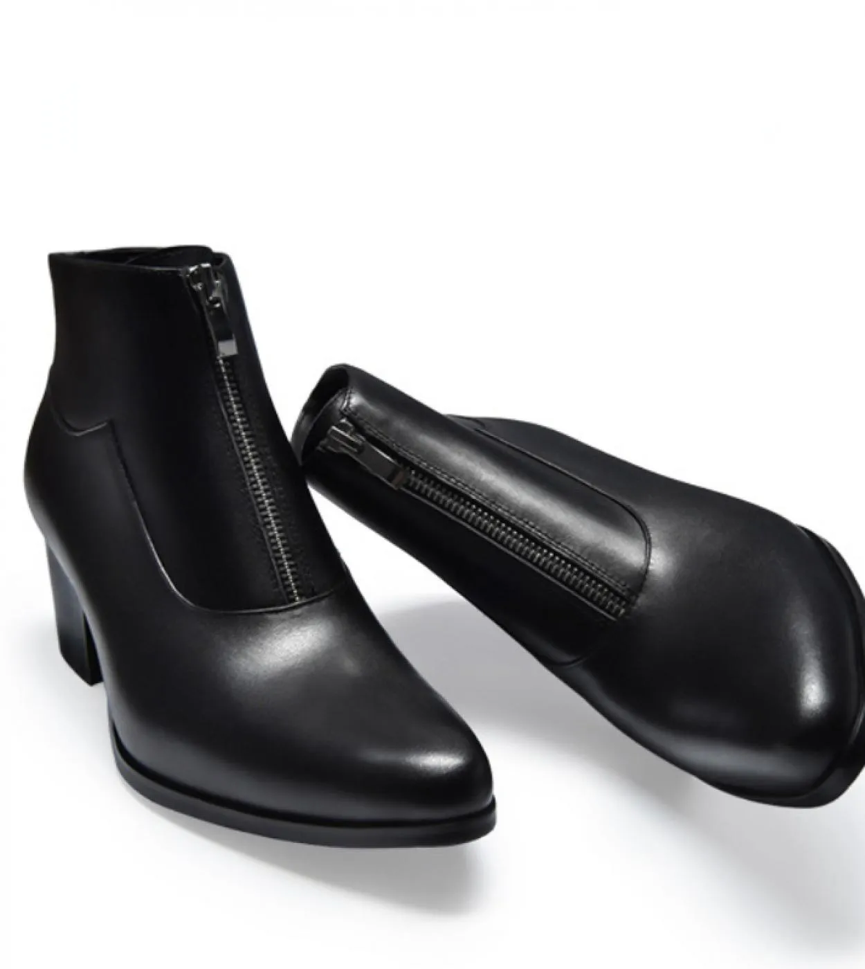 Scarpe da sera calde da uomo nuove invernali con tacchi alti Marchio di lusso in vera pelle Caviglia sociale da uomo autunno ner