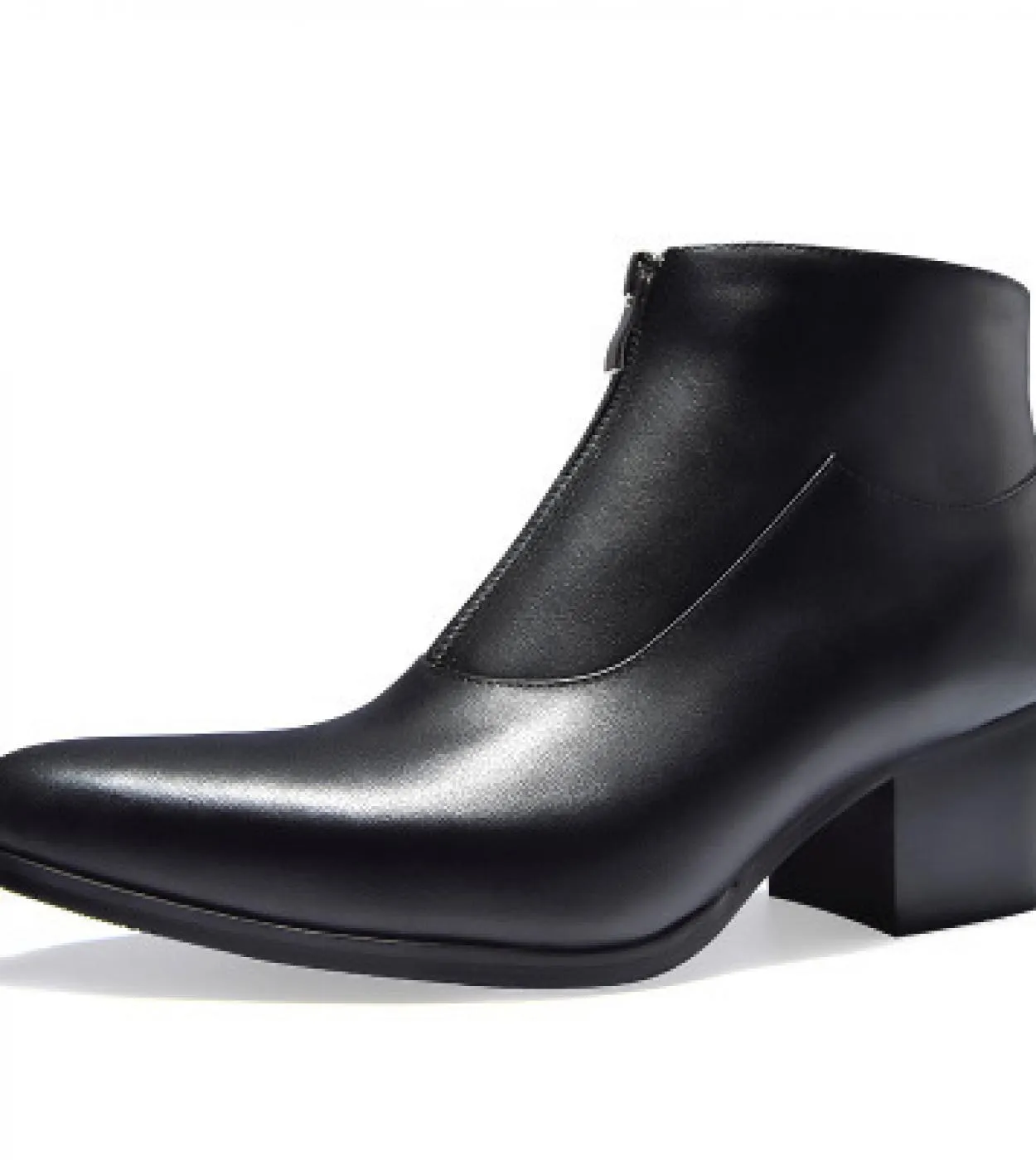 Scarpe da sera calde da uomo nuove invernali con tacchi alti Marchio di lusso in vera pelle Caviglia sociale da uomo autunno ner