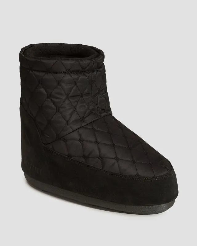 Scarpe invernali nere da donna Moon Boot Resort Icon Low Nolace Quilted