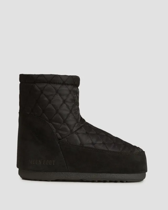 Scarpe invernali nere da donna Moon Boot Resort Icon Low Nolace Quilted