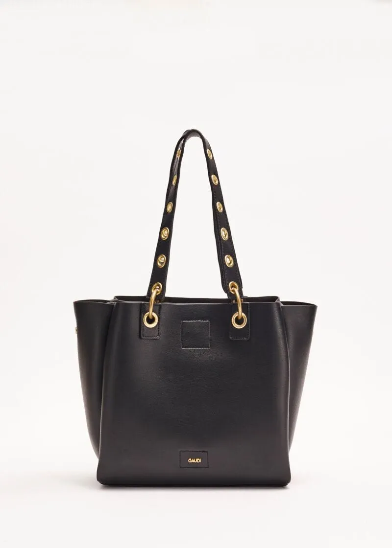 Shopping bag piccola con occhielli