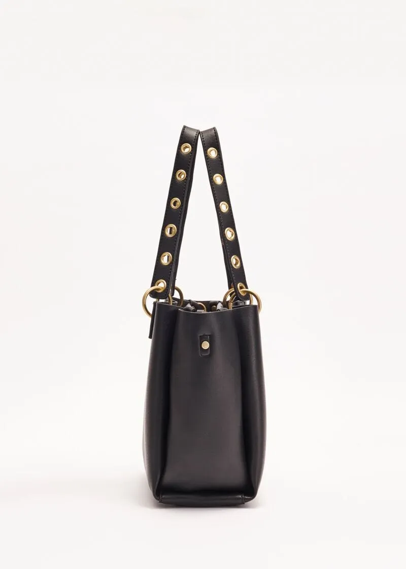 Shopping bag piccola con occhielli