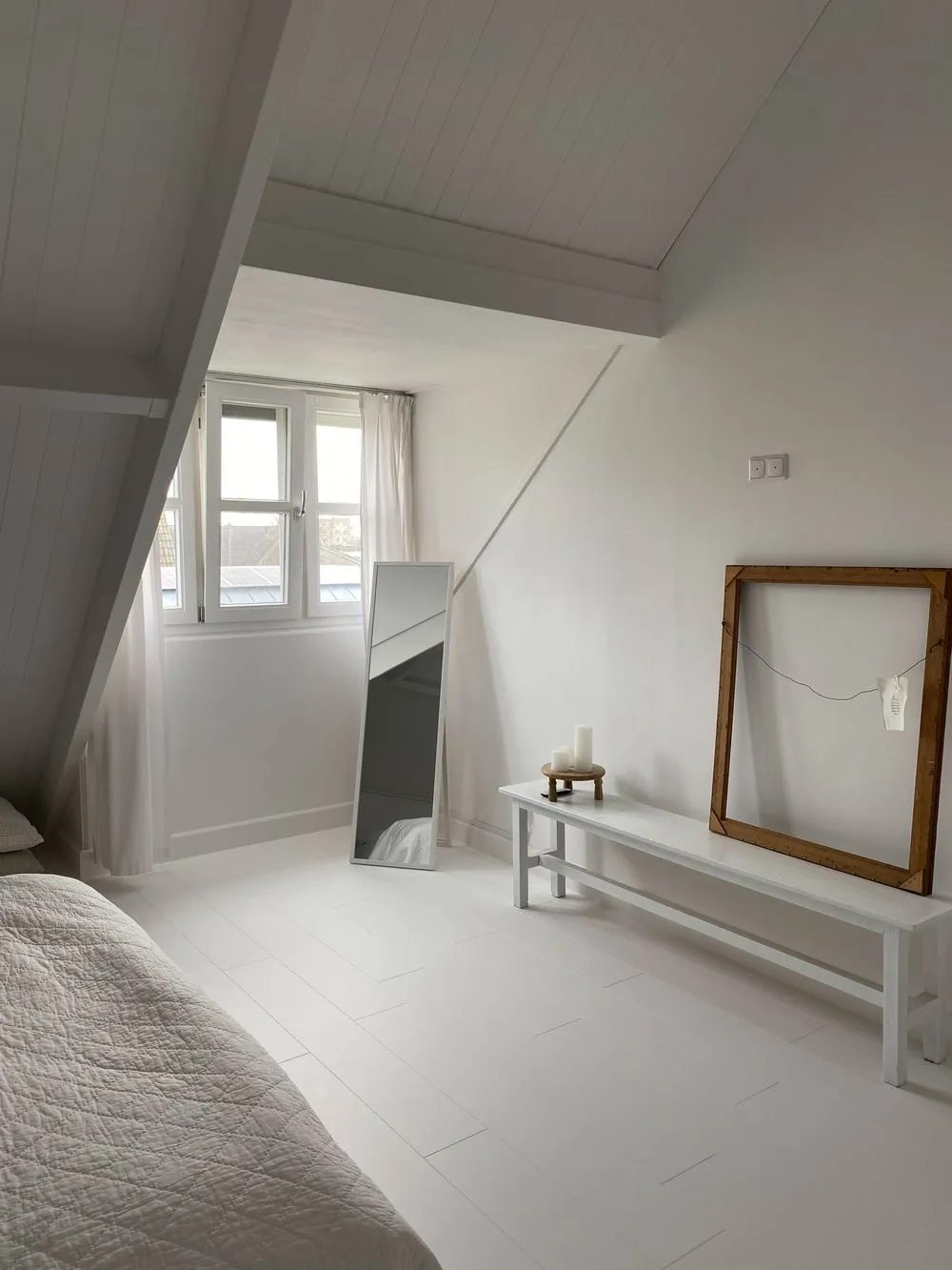 Specchio da terra TORCY 140 cm Bianco