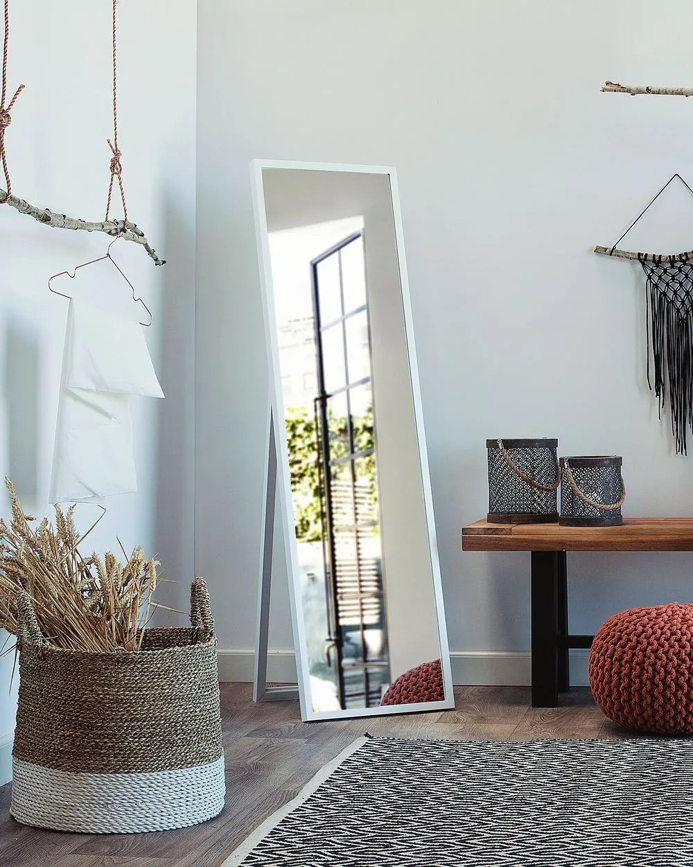 Specchio da terra TORCY 140 cm Bianco