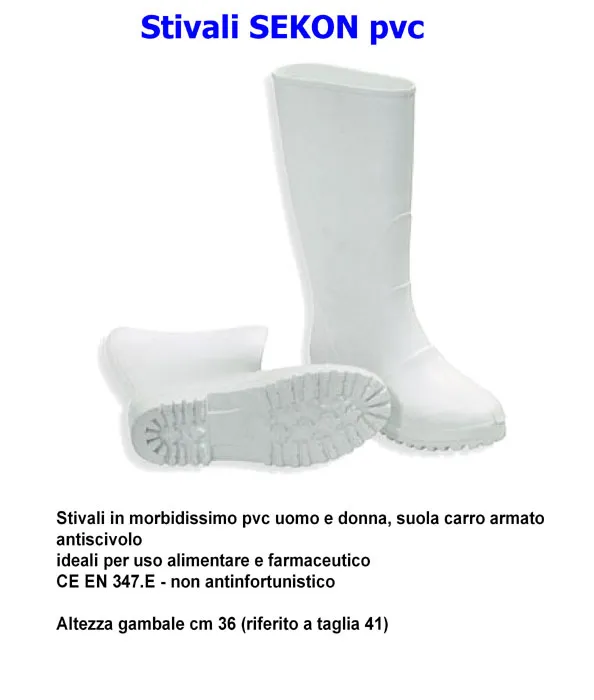 Stivali SEKON bianchi ginocchio alimentari