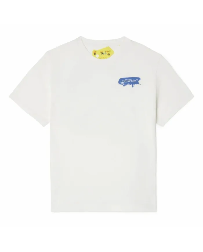 T-shirt con stampa logo effetto spray