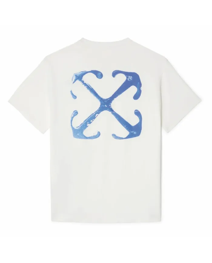T-shirt con stampa logo effetto spray