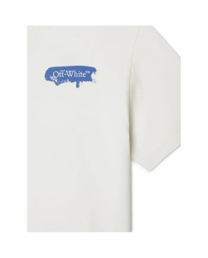 T-shirt con stampa logo effetto spray