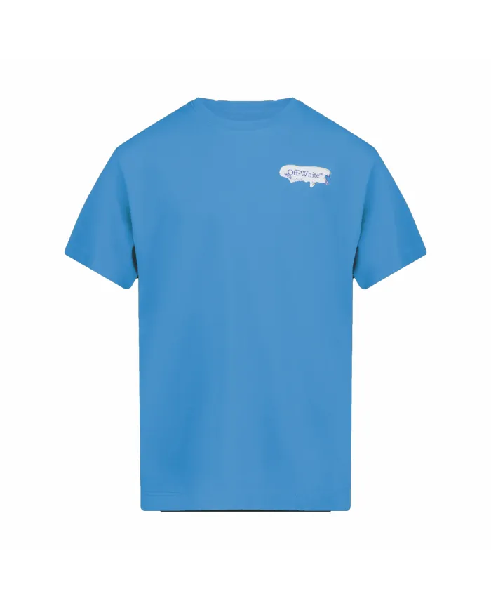 T-shirt con stampa logo effetto spray