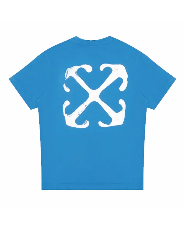 T-shirt con stampa logo effetto spray