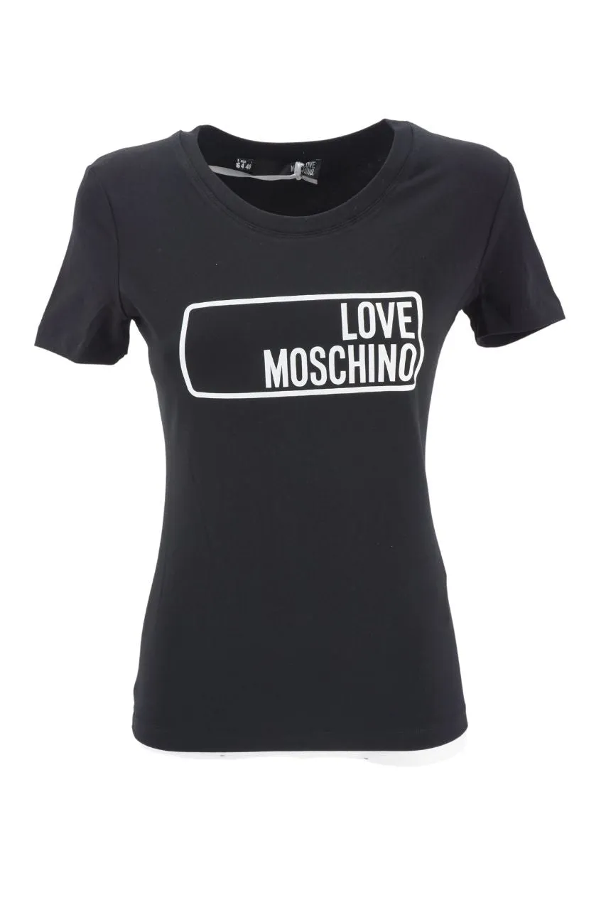 T-Shirt Love Moschino con Logo / Nero
