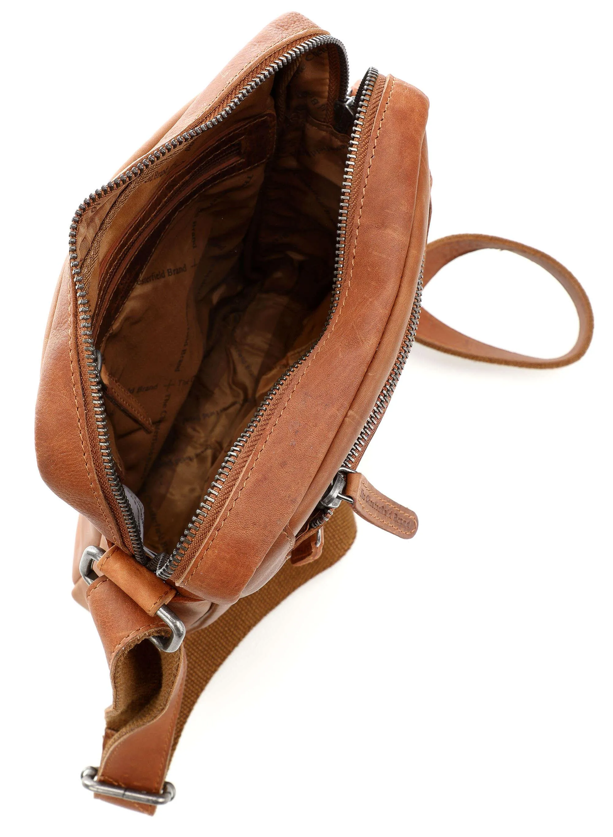  The Chesterfield Brand Dessau Borsa a tracolla pelle di vacchetta pull-up cognac  