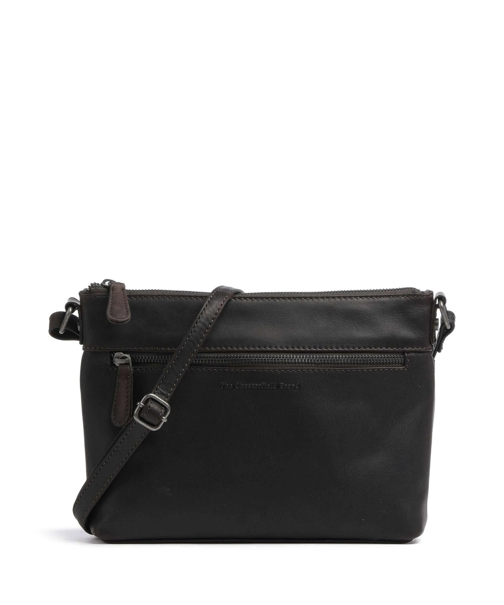  The Chesterfield Brand Durban Borsa a tracolla pelle di vacchetta pull-up marrone scuro  
