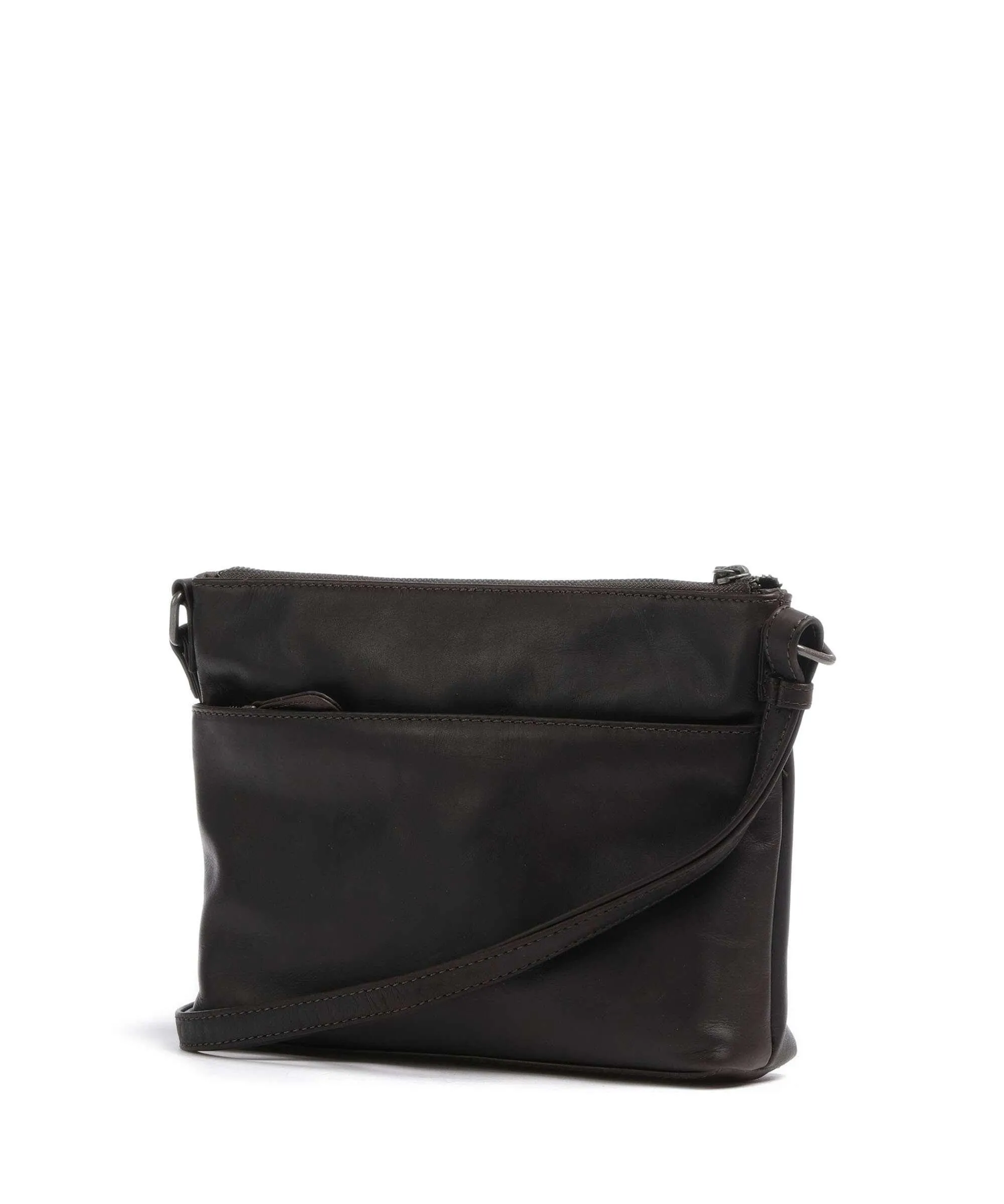  The Chesterfield Brand Durban Borsa a tracolla pelle di vacchetta pull-up marrone scuro  