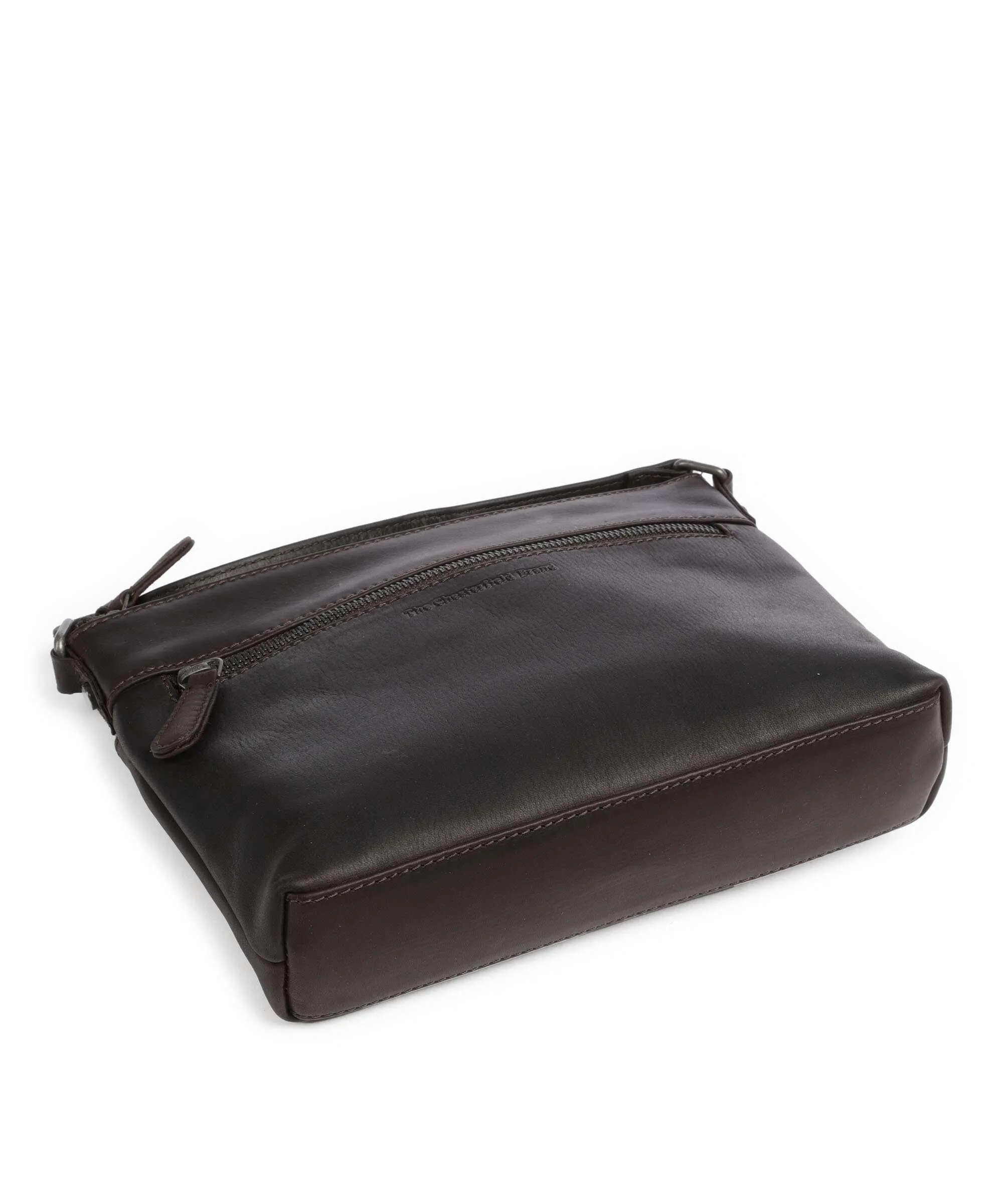  The Chesterfield Brand Durban Borsa a tracolla pelle di vacchetta pull-up marrone scuro  