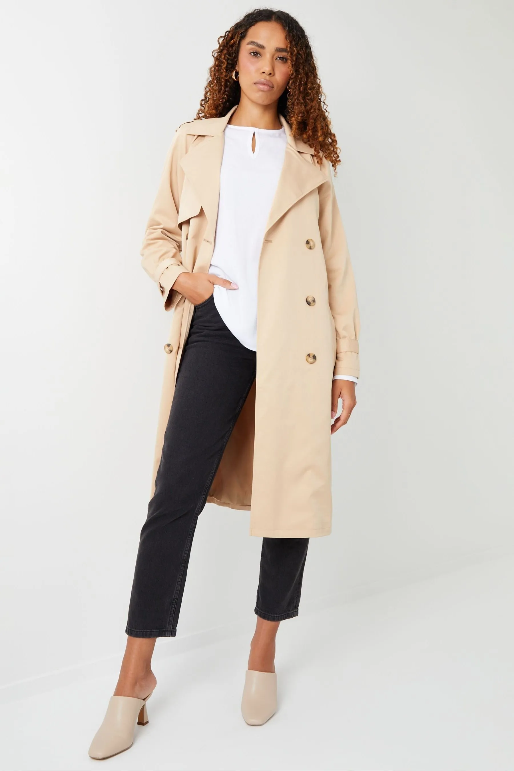 Threadbare - Trench con maniche raglan
