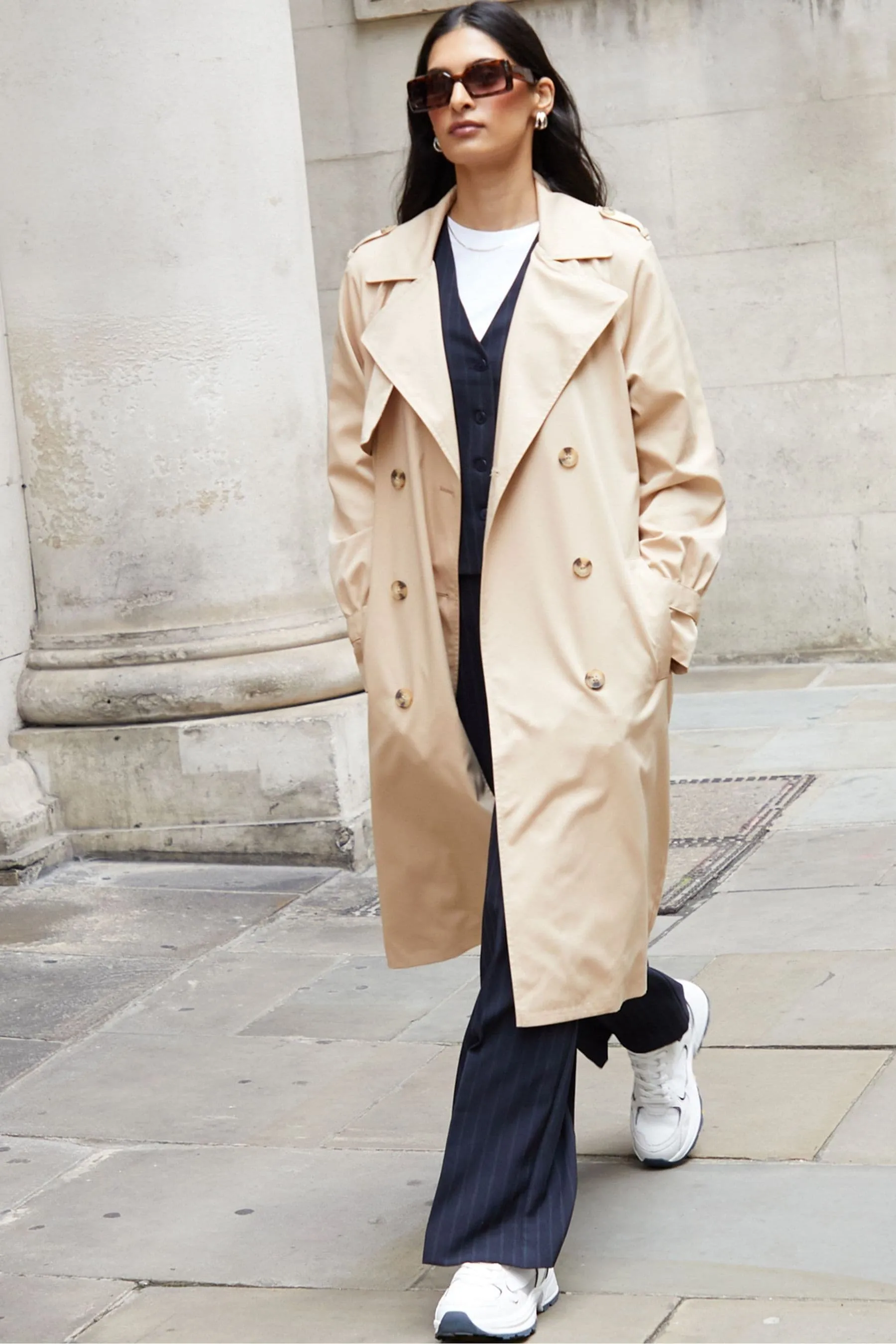 Threadbare - Trench con maniche raglan