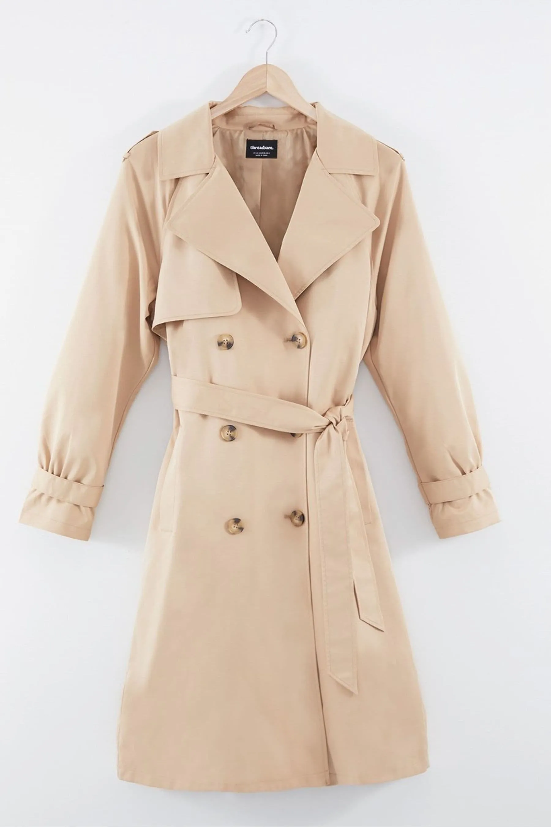 Threadbare - Trench con maniche raglan