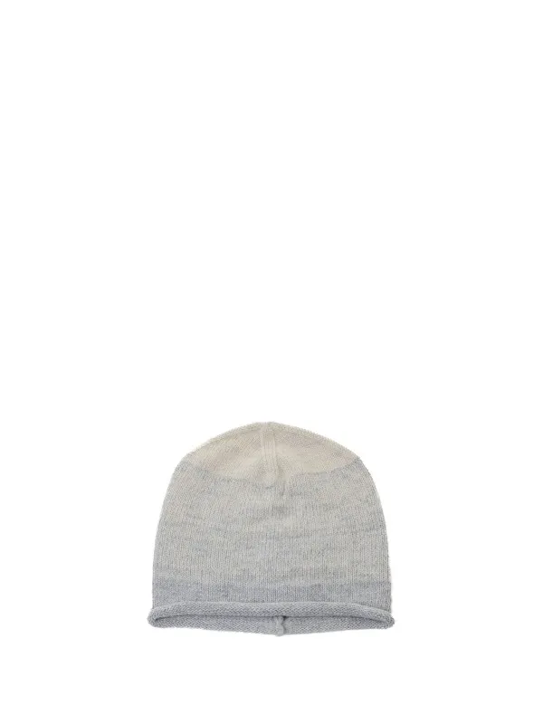 Two-color beanie hat with shaded lurex effect