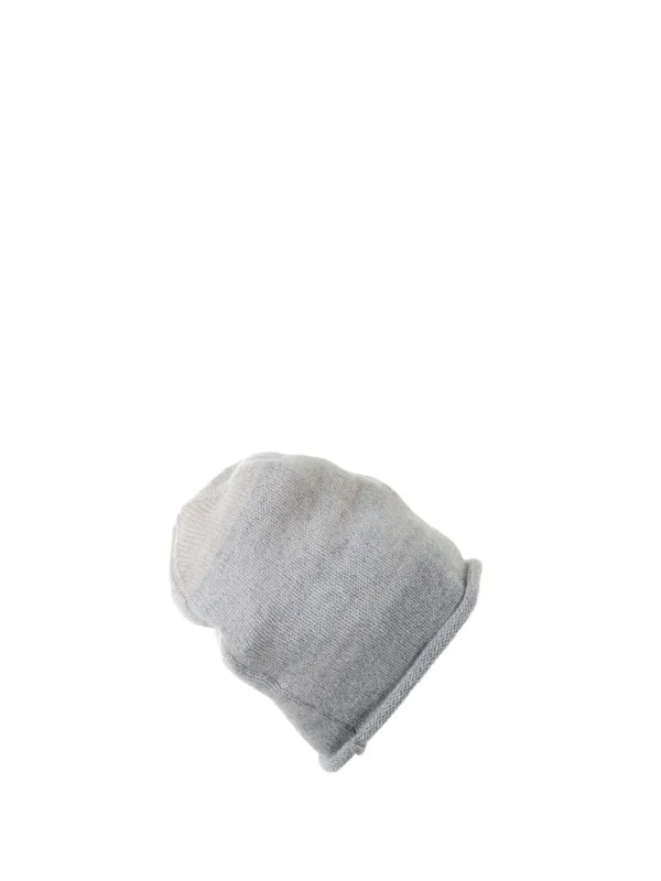 Two-color beanie hat with shaded lurex effect