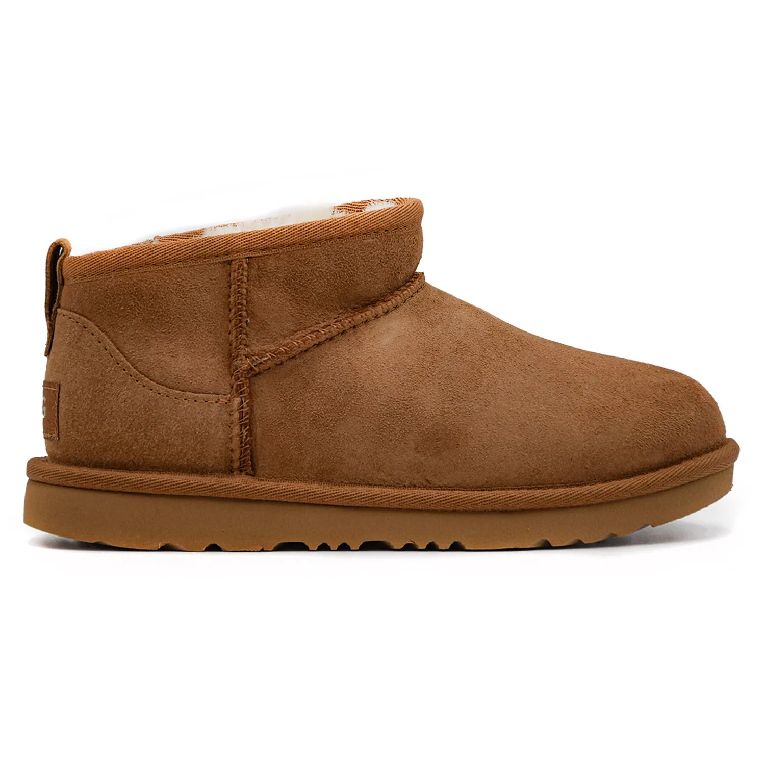 Ultra Mini Ugg Stivaletti Bambino Tabacco A Linea Asimmetrica