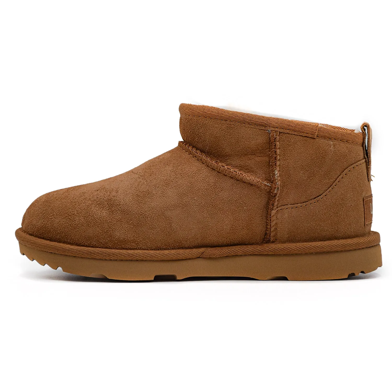 Ultra Mini Ugg Stivaletti Bambino Tabacco A Linea Asimmetrica