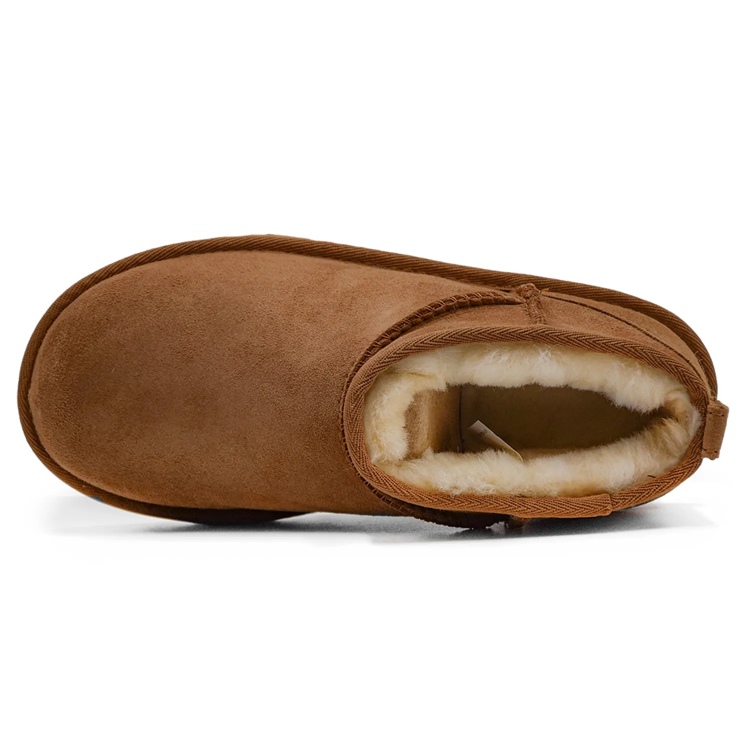 Ultra Mini Ugg Stivaletti Bambino Tabacco A Linea Asimmetrica