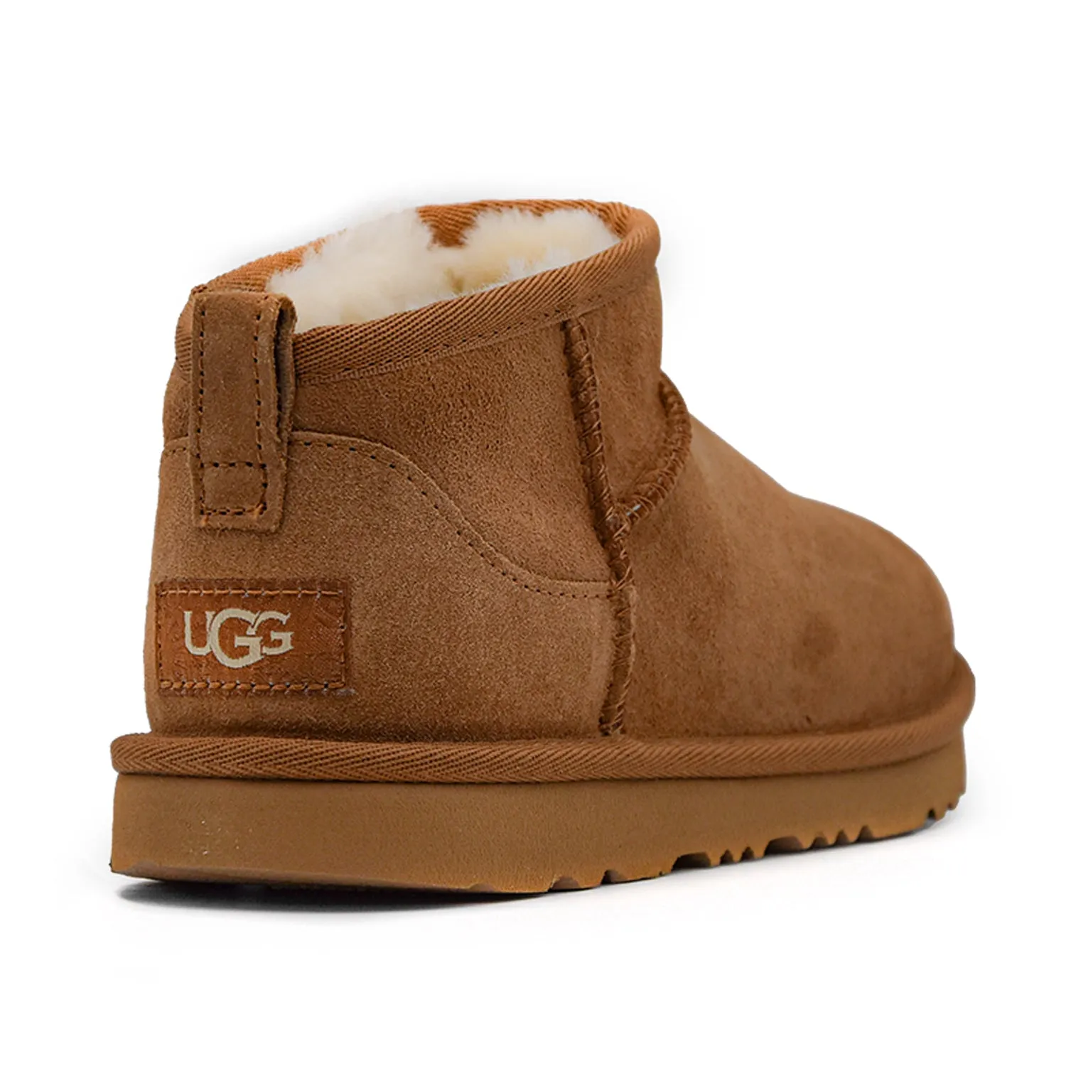 Ultra Mini Ugg Stivaletti Bambino Tabacco A Linea Asimmetrica