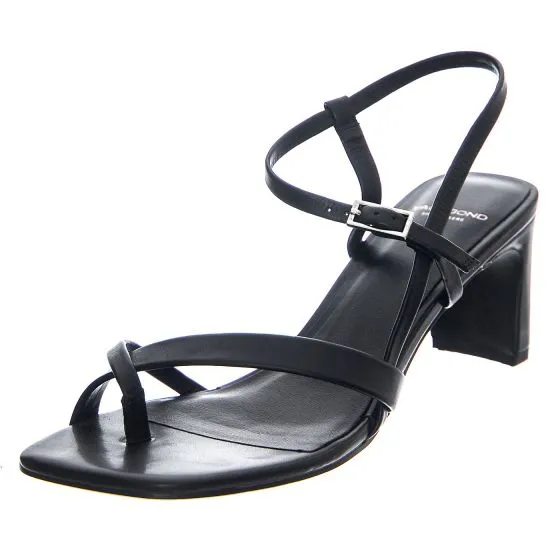 VAGABOND Luisa Black Cow Leather Chrome Free Tanned - Sandali Donna Neri    