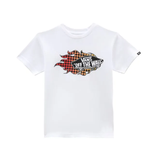 Vans maglietta manica corta da bambino Flame VN0A5KPFWHT bianco