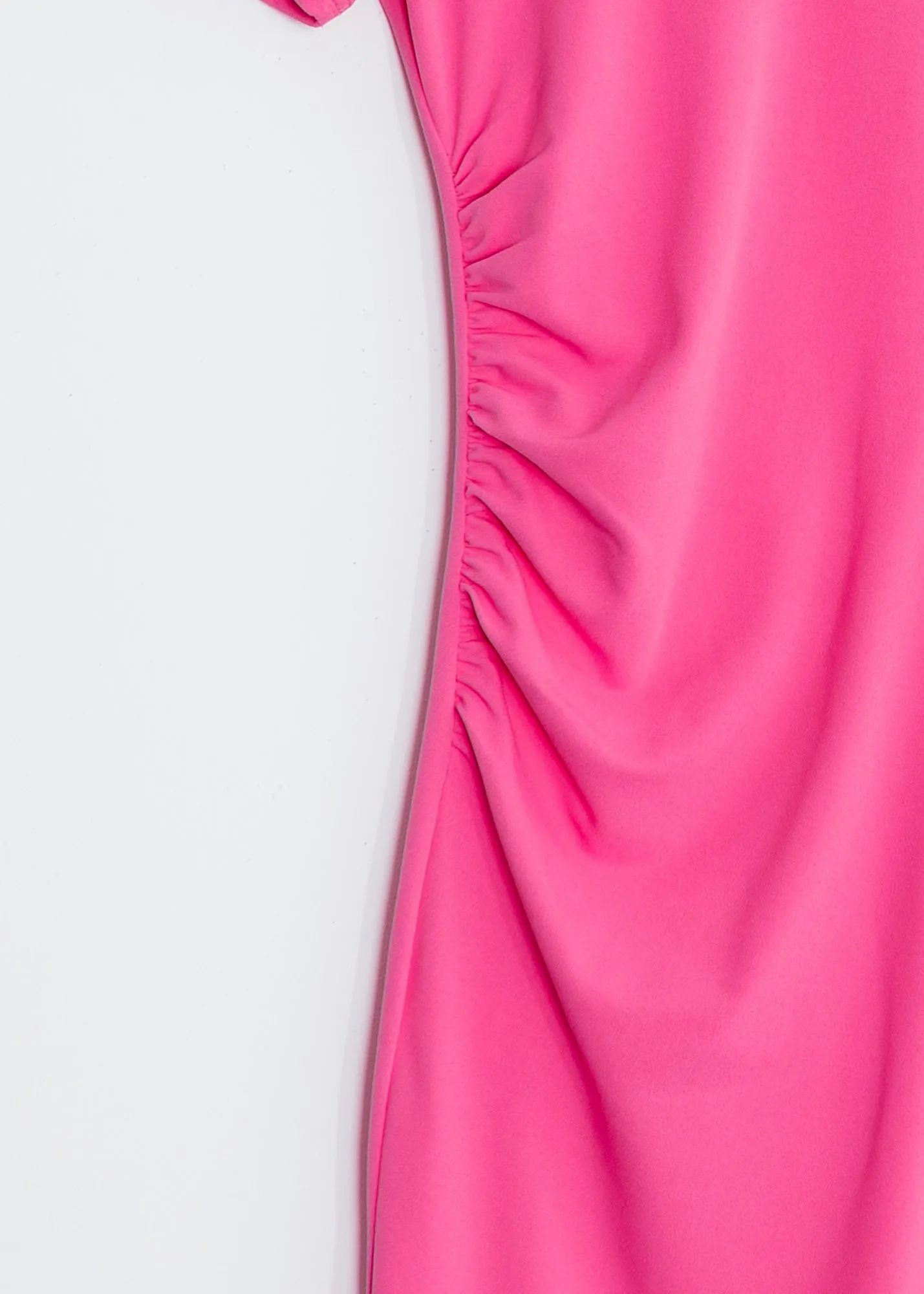 Vestido midi manga corta
