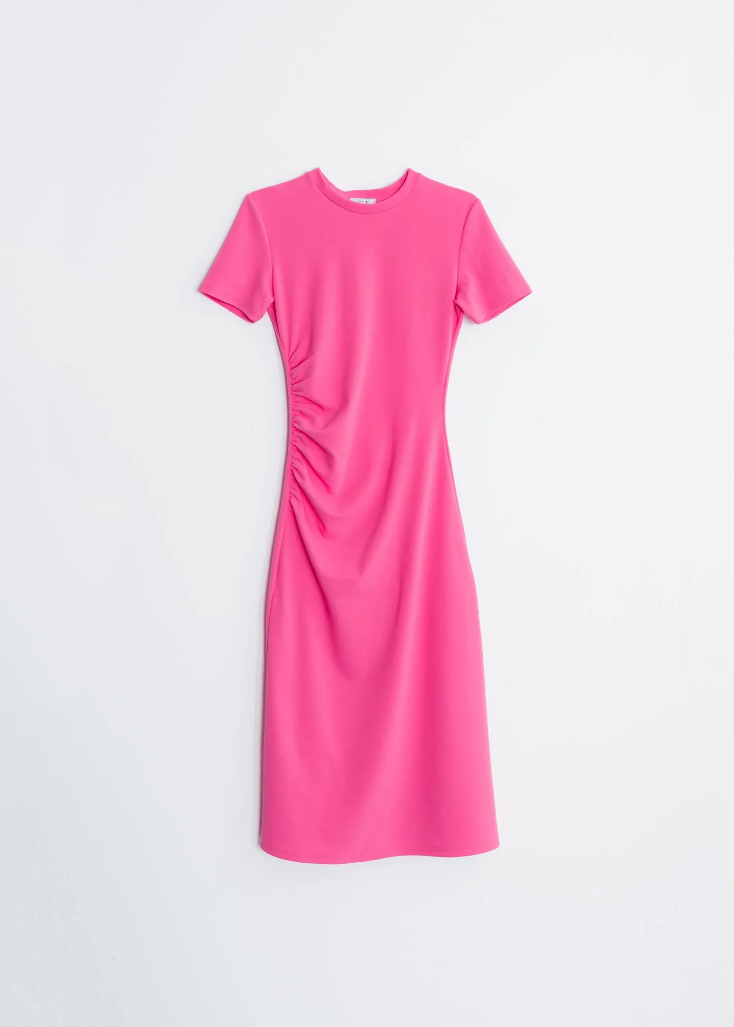 Vestido midi manga corta