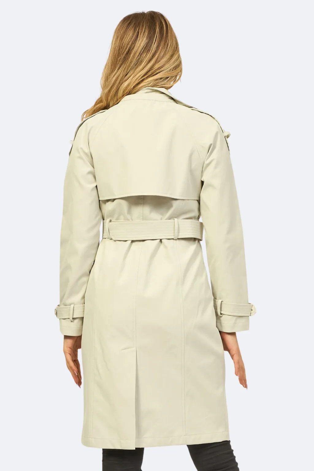 YES-ZEE TRENCH DONNA BEIGE DOPPIOPETTO CON CINTURA O402