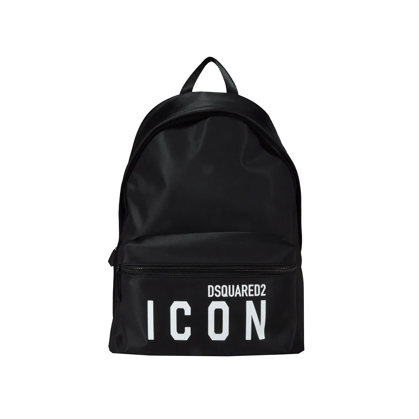 Zaino Be Icon in nylon nero stampa logo Dsquared2