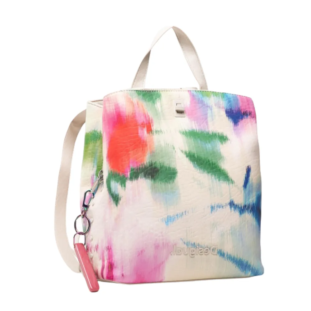 Zaino donna ecopelle DESIGUAL 22SAKP10 WHITEBOARD BACK FOCUS FLORAL ART