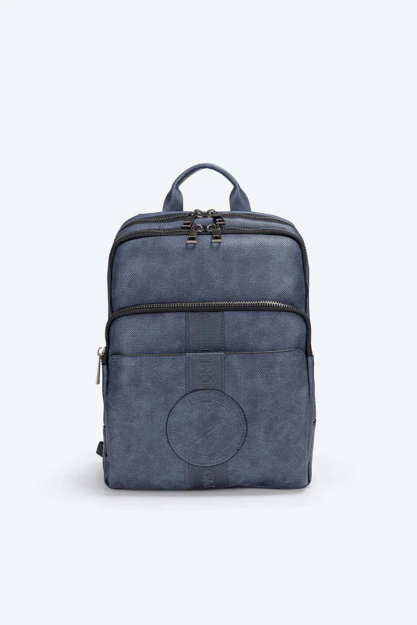 Zaino Tristan Texture con Logo in Rilievo colore Blu