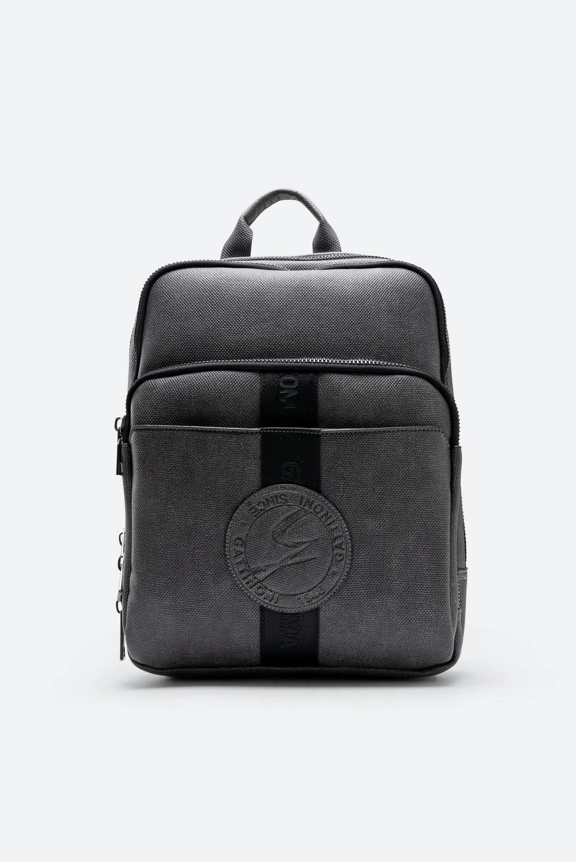 Zaino Tristan Texture con Logo in Rilievo colore Grigio